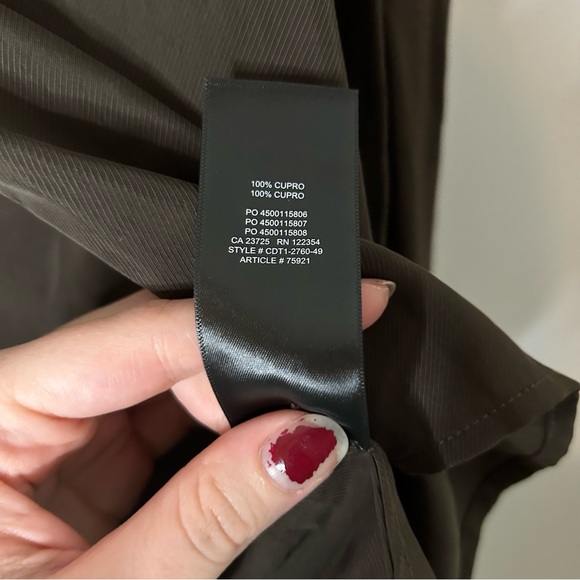 Aritzia Babaton Lovett Tie Front Plunge Blouse - Picture 5 of 8